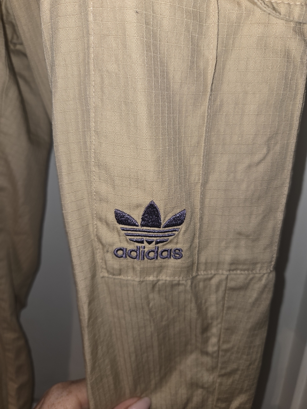 Adidas Beige Cargo Track Pants with Logo - Picture 4 of 5
